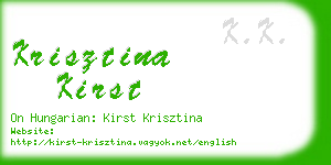 krisztina kirst business card